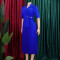 2026 summer temperament fashionable and elegant five quarter sleeve suit collar African dress