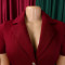 New women's clothing style fashionable commuting simple suit collar splicing color