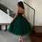 Grand French Style Light Luxury Banquet Bridesmaid Strap Wedding Dress