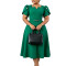 Women's Summer Fashion High Waist Elegant Large Size Foreign Trade Large Size Dress