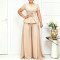 Summer temperament elegant and fashionable plus size short sleeved ruffled top casual wide leg pants set