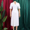 2026 summer temperament fashionable and elegant five quarter sleeve suit collar African dress