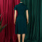 New women's clothing style fashionable commuting simple suit collar splicing color