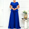 Summer temperament elegant and fashionable plus size short sleeved ruffled top casual wide leg pants set