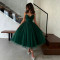 Grand French Style Light Luxury Banquet Bridesmaid Strap Wedding Dress
