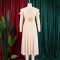 Elegant temperament, plus size, mid length, high waist, and large swing dress