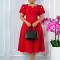 Women's Summer Fashion High Waist Elegant Large Size Foreign Trade Large Size Dress