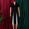 New women's clothing style fashionable commuting simple suit collar splicing color