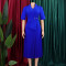 2026 summer temperament fashionable and elegant five quarter sleeve suit collar African dress