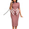 Women's new fashionable five quarter sleeve hip hugging elegant OL tongle dress
