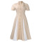 New women's clothing style fashionable commuting simple suit collar splicing color
