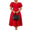 Women's Summer Fashion High Waist Elegant Large Size Foreign Trade Large Size Dress