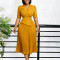 2026 summer temperament fashionable and elegant five quarter sleeve suit collar African dress