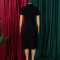 New women's clothing style fashionable commuting simple suit collar splicing color