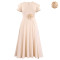 Elegant temperament, plus size, mid length, high waist, and large swing dress