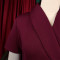 New summer short sleeved ruffled elegant temperament color blocked hip hugging African dress
