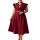 Wine red + belt + brooch