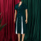 New women's clothing style fashionable commuting simple suit collar splicing color