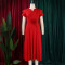Elegant temperament, plus size, mid length, high waist, and large swing dress