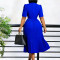 2026 summer temperament fashionable and elegant five quarter sleeve suit collar African dress