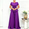 Summer temperament elegant and fashionable plus size short sleeved ruffled top casual wide leg pants set