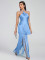 Hot selling new halter top long dress with tassel at the hem sexy evening party dress