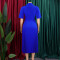 2026 summer temperament fashionable and elegant five quarter sleeve suit collar African dress