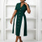 New women's clothing style fashionable commuting simple suit collar splicing color