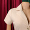 New women's clothing style fashionable commuting simple suit collar splicing color