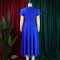 Elegant temperament, plus size, mid length, high waist, and large swing dress