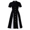 New women's clothing style fashionable commuting simple suit collar splicing color