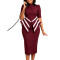 Women's new fashionable five quarter sleeve hip hugging elegant OL tongle dress