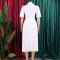 2026 summer temperament fashionable and elegant five quarter sleeve suit collar African dress