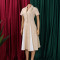 New women's clothing style fashionable commuting simple suit collar splicing color