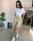 Summer style new style temperament short sleeved+mid skirt sexy two-piece set in stock 2 colors