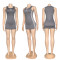 New trendy and fashionable sleeveless vest slim fit jumpsuit in two colors