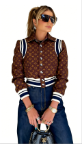 Women's jacket S-4XL fashionable loose button casual temperament jacket