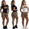Summer embroidery+printed cool silk short sleeved shorts set in 2 colors in stock