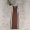 New fashion embroidered waist cinching slimming slit knitted European and American sleeveless dress in five colors