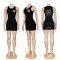 Fashion trend embroidered sleeveless vest slim fit sexy dress