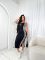 New fashion embroidered waist cinching slimming slit knitted European and American sleeveless dress in five colors