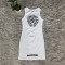 Fashion trend embroidered sleeveless vest slim fit sexy dress