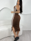 New fashion embroidered waist cinching slimming slit knitted European and American sleeveless dress in five colors