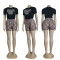 Summer new embroidered printed short sleeved shorts set in 4 colors in stock