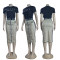 Summer style new style temperament short sleeved+mid skirt sexy two-piece set in stock 2 colors