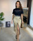 Summer style new style temperament short sleeved+mid skirt sexy two-piece set in stock 2 colors