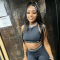 Round-neck sleeveless sports vest High-waisted hip-lifting leggings High-elastic breathable workout set