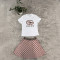 High waisted pleated short skirt set summer new casual sports fashion two-piece set for women