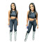 Round-neck sleeveless sports vest High-waisted hip-lifting leggings High-elastic breathable workout set