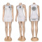 Fashion trend embroidered sleeveless vest slim fit sexy dress